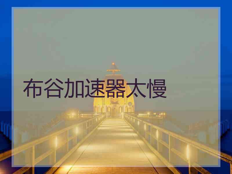 布谷加速器太慢